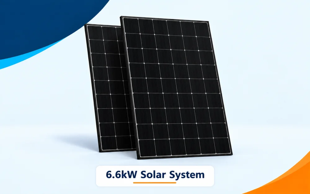 6.6kW solar panel system installed by Smart House Solar